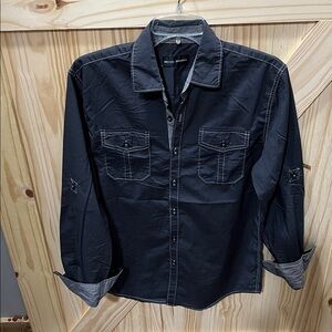 Michael Brandon Black Dress Shirt